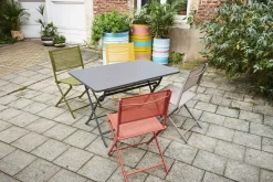 Brico Central Park Bistrotafel Stacy Antraciet Staal 110X70Cm- Tuintafels