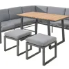 Brico Central Park Hoekbank Loungeset Monte Carlo 5-Delig Aluminium- Loungesets
