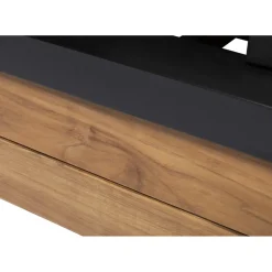 Brico Central Park Hoekbank Loungeset Cassis Zwart Hout- Loungesets