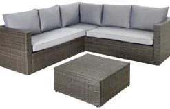 Brico Central Park Hoekbank Loungeset Alea 3-Delig Staal Wicker- Loungesets