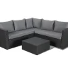 Brico Central Park Hoekbank Loungeset Alea Grijs Staal/Wicker 3 Stuks- Loungesets