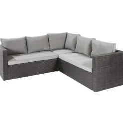 Brico Central Park Hoekbank Loungeset Alea Grijs Staal/Wicker 3 Stuks- Loungesets