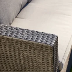 Brico Central Park Hoekbank Loungeset Alea Grijs Staal/Wicker 3 Stuks- Loungesets