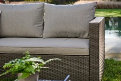Brico Central Park Hoekbank Loungeset Alea Grijs Staal/Wicker 3 Stuks- Loungesets
