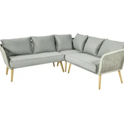Brico Central Park Ischia Aluminium/Textiel Loungeset 214X214Cm- Loungesets