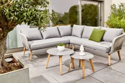 Brico Central Park Ischia Aluminium/Textiel Loungeset 214X214Cm- Loungesets