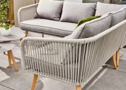Brico Central Park Ischia Aluminium/Textiel Loungeset 214X214Cm- Loungesets
