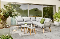 Brico Central Park Ischia Aluminium/Textiel Loungeset 214X214Cm- Loungesets