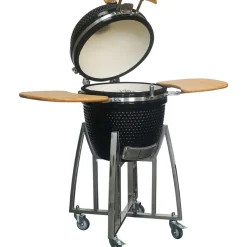 Brico Central Park Keramische Barbecue Kamado Met Werkbladen O38,3Cm- Keramische Barbecue
