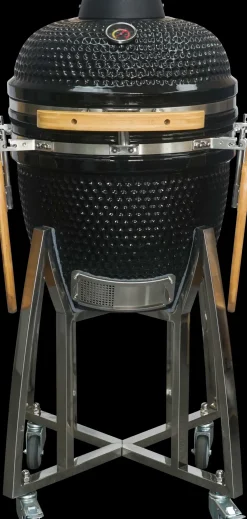 Brico Central Park Keramische Barbecue Kamado Met Werkbladen O38,3Cm- Keramische Barbecue