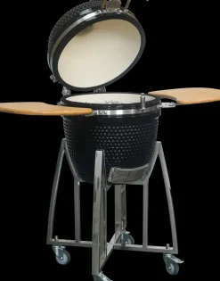Brico Central Park Keramische Barbecue Kamado Met Werkbladen O38,3Cm- Keramische Barbecue