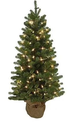 Kunstkerstbomen|Brico Central Park Mini Kunstkerstboom Met Verlichting 90Cm