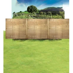 Brico Central Park Schutting Grenen Recht 180X180Cm- Tuinschermen En Poorten