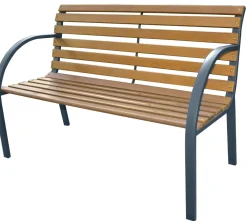 Brico Central Park Tuinbank City 2-Zits Staal Fsc Eucalyptushout- Tuinbanken