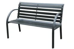 Brico Central Park Tuinbank City 2-Zits Zwart 122X66Cm- Tuinbanken