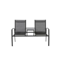 Brico Central Park Tuinbank Nicola 2-Zits Aluminium Antraciet- Tuinbanken