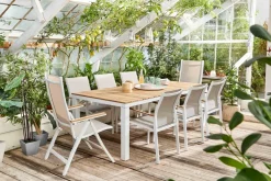 Brico Central Park Tuinstoel Bonifacio Stapelbaar Aluminium/Textileen Taupe- Tuinstoelen