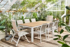 Brico Central Park Tuinstoel Bonifacio Stapelbaar Aluminium/Textileen Taupe- Tuinstoelen