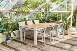 Brico Central Park Tuinstoel Bonifacio Stapelbaar Aluminium/Textileen Taupe- Tuinstoelen