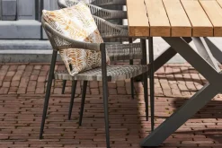 Brico Central Park Tuinstoel Collioure Aluminiuim/Wicker 60X56,5X78Cm- Tuinstoelen