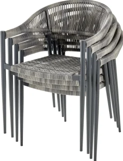 Brico Central Park Tuinstoel Collioure Aluminiuim/Wicker 60X56,5X78Cm- Tuinstoelen