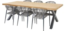 Brico Central Park Tuinstoel Collioure Aluminiuim/Wicker 60X56,5X78Cm- Tuinstoelen