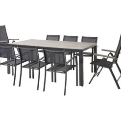 Brico Central Park Tuinstoel Dafne Verstelbaar Aluminium Textileen Antraciet- Tuinstoelen