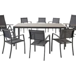 Brico Central Park Tuinstoel Dafne Verstelbaar Aluminium Textileen Antraciet- Tuinstoelen