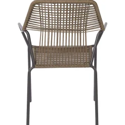 Brico Central Park Tuinstoel Frejus Stapelbaar Wicker Donkergrijs 65,5X62X84Cm- Tuinstoelen