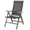 Brico Central Park Tuinstoel Limoux Inklapbaar Aluminium/Textileen/Teakhout- Tuinstoelen