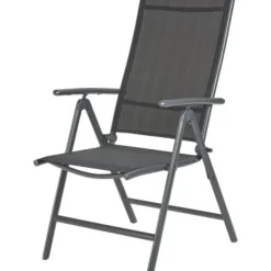 Brico Central Park Tuinstoel Palma Verstelbaar Antraciet/Zwart- Tuinstoelen