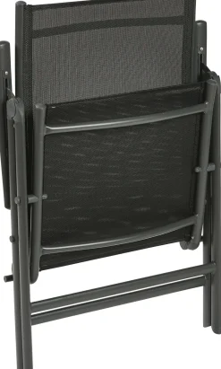 Brico Central Park Tuinstoel Palma Verstelbaar Antraciet/Zwart- Tuinstoelen