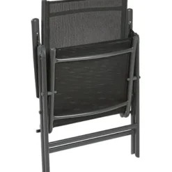 Brico Central Park Tuinstoel Palma Verstelbaar Antraciet/Zwart- Tuinstoelen