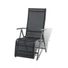 Brico Central Park Tuinstoel Palma Verstelbaar Aluminium/Textileen Antraciet- Tuinstoelen