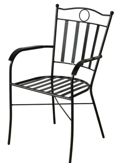 Brico Central Park Tuinstoel Ramira Staal Zwart- Tuinstoelen