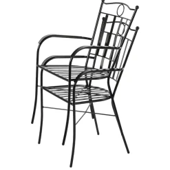 Brico Central Park Tuinstoel Ramira Staal Zwart- Tuinstoelen