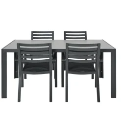 Brico Central Park Tuinstoel Vina Aluminium Antraciet- Tuinstoelen