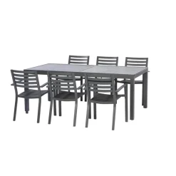 Brico Central Park Tuinstoel Vina Aluminium Antraciet- Tuinstoelen