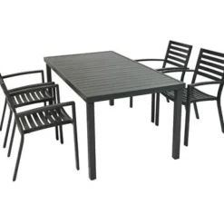 Brico Central Park Tuinstoel Vina Aluminium Antraciet- Tuinstoelen