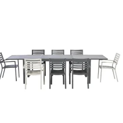 Brico Central Park Tuinstoel Vina Aluminium Antraciet- Tuinstoelen