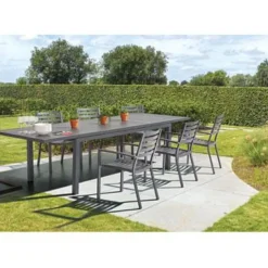 Brico Central Park Tuinstoel Vina Aluminium Antraciet- Tuinstoelen