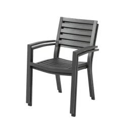 Brico Central Park Tuinstoel Vina Aluminium Antraciet- Tuinstoelen