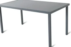 Brico Central Park Tuintafel Almunda Antraciet Aluminium 145X80Cm- Tuintafels