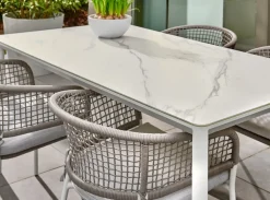 Brico Central Park Tuintafel Ciotat Aluminium/Glas 160X90Cm- Tuintafels