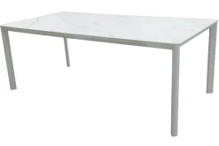 Brico Central Park Tuintafel Ciotat Keramiek Glas/Aluminium Verstelbare Poten 205X100X75Cm- Tuintafels
