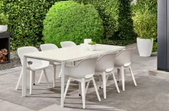 Brico Central Park Tuintafel Ciotat Keramiek Glas/Aluminium Verstelbare Poten 205X100X75Cm- Tuintafels