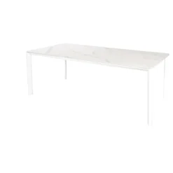 Brico Central Park Tuintafel Ciotat Keramiek Glas/Aluminium Verstelbare Poten 205X100X75Cm- Tuintafels