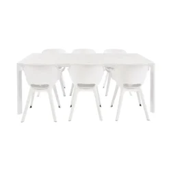 Brico Central Park Tuintafel Ciotat Keramiek Glas/Aluminium Verstelbare Poten 205X100X75Cm- Tuintafels