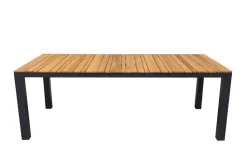 Brico Central Park Tuintafel Limoux Aluminium/Teakhout 215X100Cm- Tuintafels