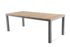 Brico Central Park Tuintafel Limoux Teakhout/Aluminium 215X100Cm- Tuintafels